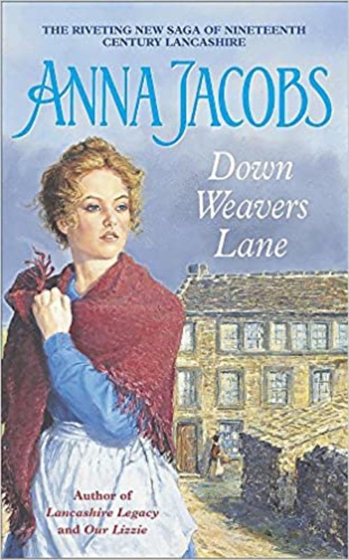 Book cover for "Down Weavers Lane" by Anna Jacobs