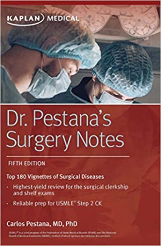 Book cover for "Dr. Pestana's Surgery Notes" by Carlos Pestana