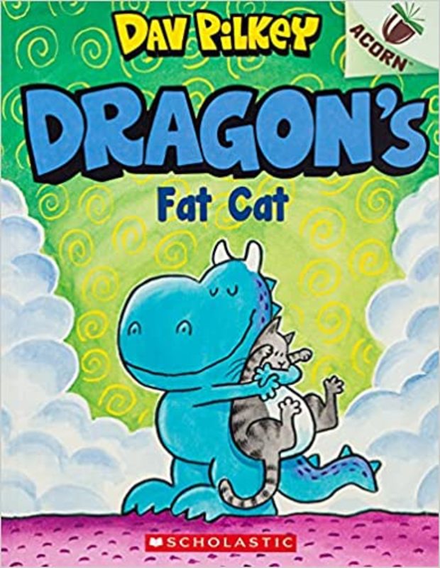 Book cover for "Dragon's Fat Cat" by Dav Pilkey