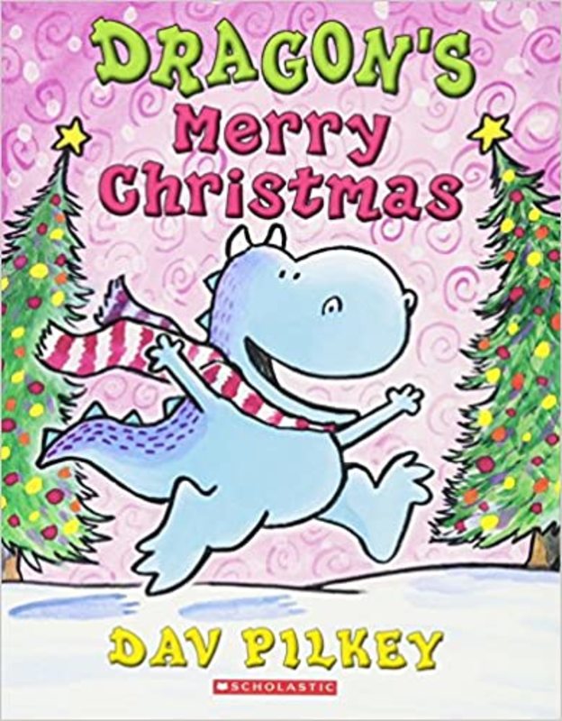 Book cover for "Dragon's Merry Christmas" by Dav Pilkey