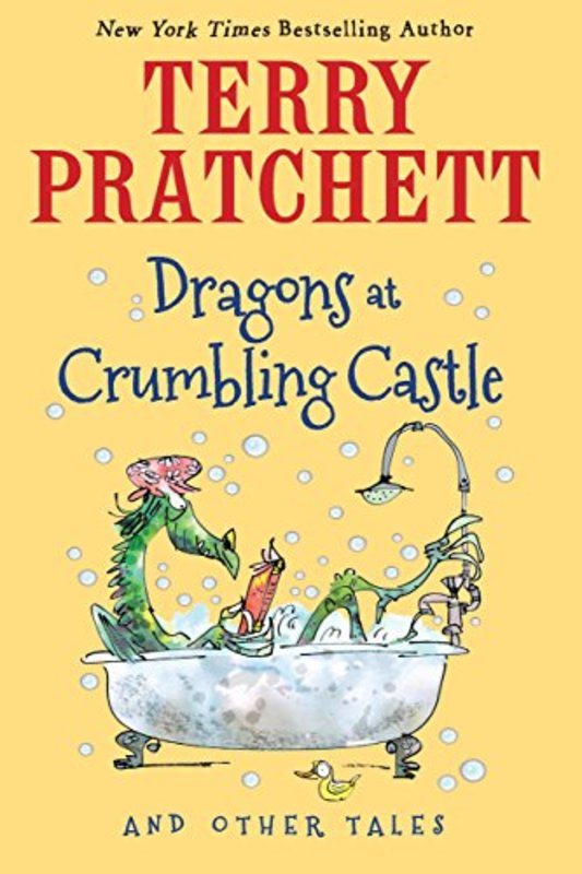 Book cover for "Dragons at Crumbling Castle" by Terry Pratchett
