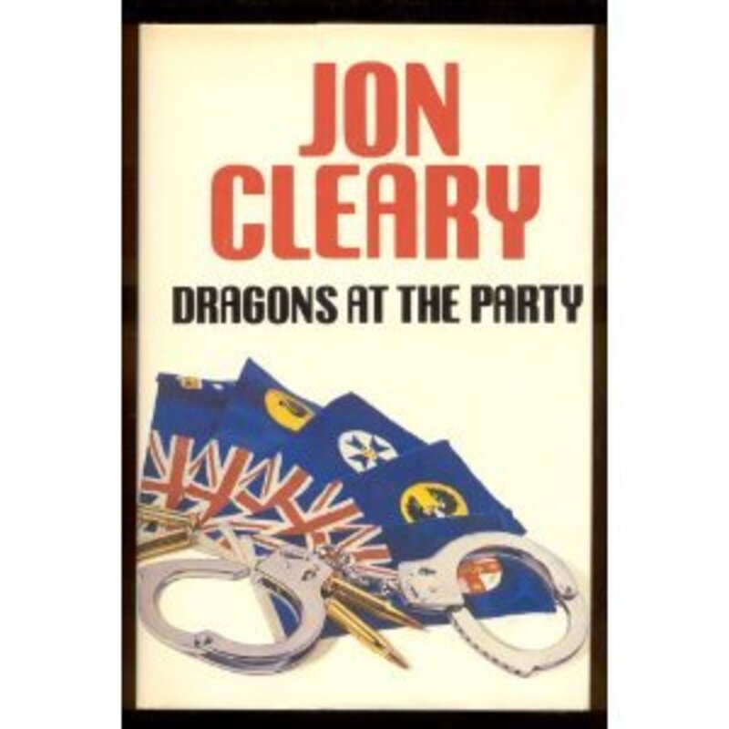 Book cover for "Dragons at the Party" by Jon Cleary