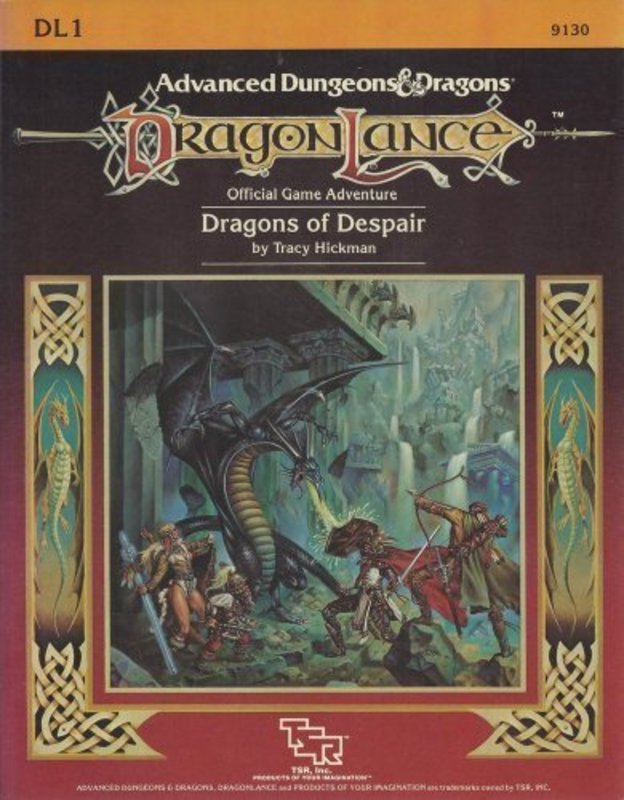 Book cover for "Dragons of Despair" by Tracy Hickman