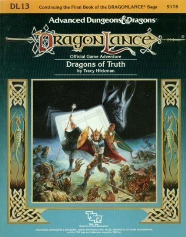 Book cover for "Dragons of Truth" by Tracy Hickman