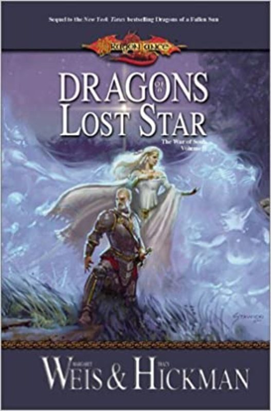 Book cover for "Dragons of a Lost Star" by Margaret Weis