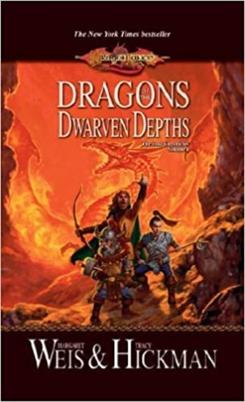 Book cover for "Dragons of the Dwarven Depths" by Margaret Weis
