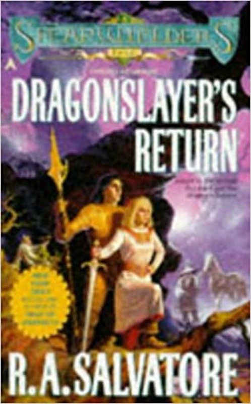 Book cover for "Dragonslayer's Return/The Haggis Hunters" by RA Salvatore
