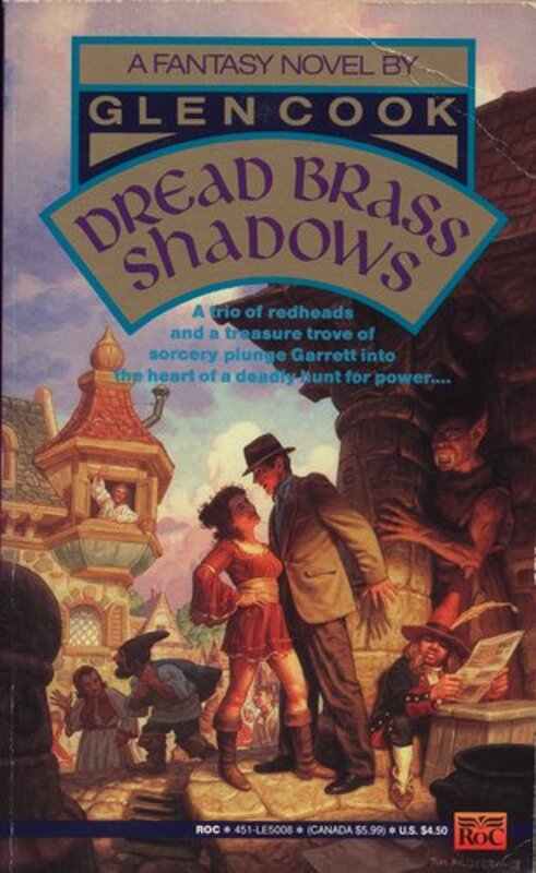 Book cover for "Dread Brass Shadows" by Glen Cook