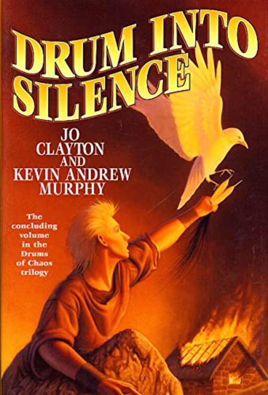 Book cover for "Drum Into Silence" by Jo Clayton