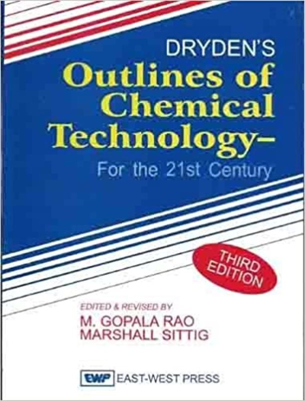 Book cover for "Dryden's Outlines of Chemical Technology" by M Gopala Rao