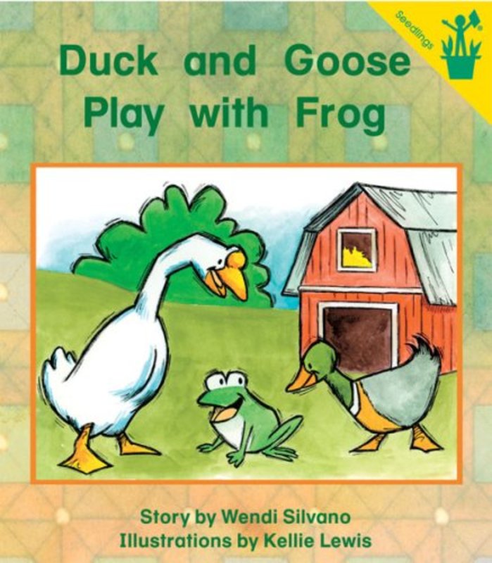 Book cover for "Duck and Goose Play with Frog" by Wendi Silvano
