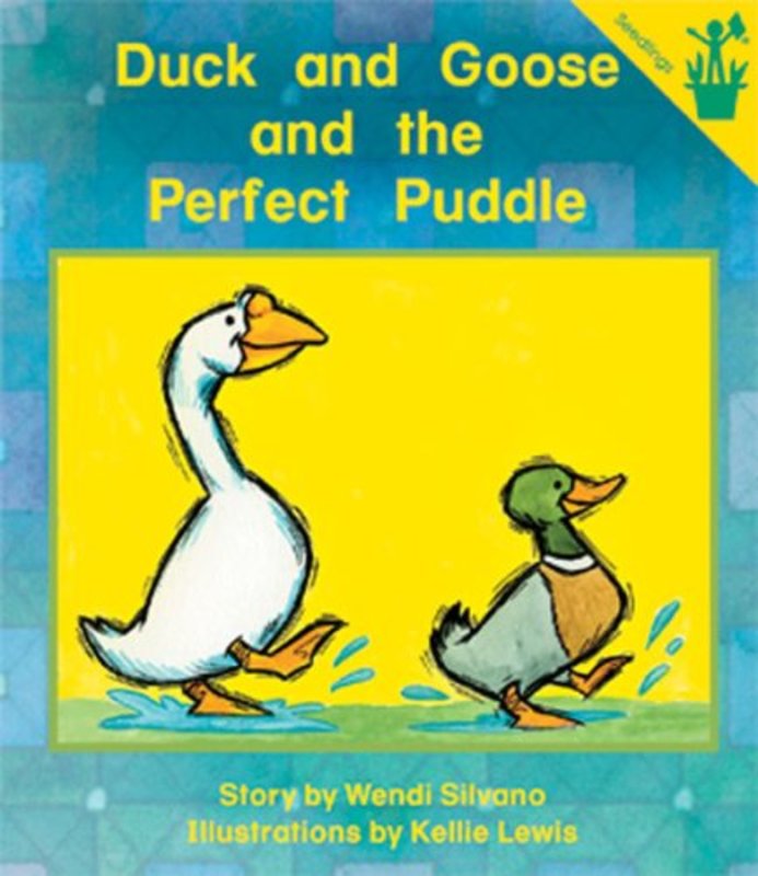 Book cover for "Duck and Goose and the Perfect Puddle" by Wendi Silvano