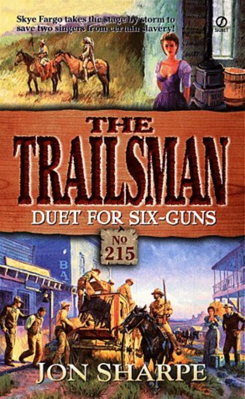 Book cover for "Duet for Six-Guns" by Jon Sharpe