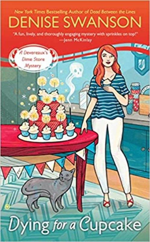 Book cover for "Dying for a Cupcake" by Denise Swanson