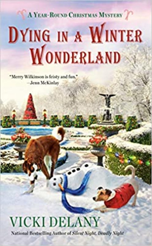 Book cover for "Dying in a Winter Wonderland" by Vicki Delany