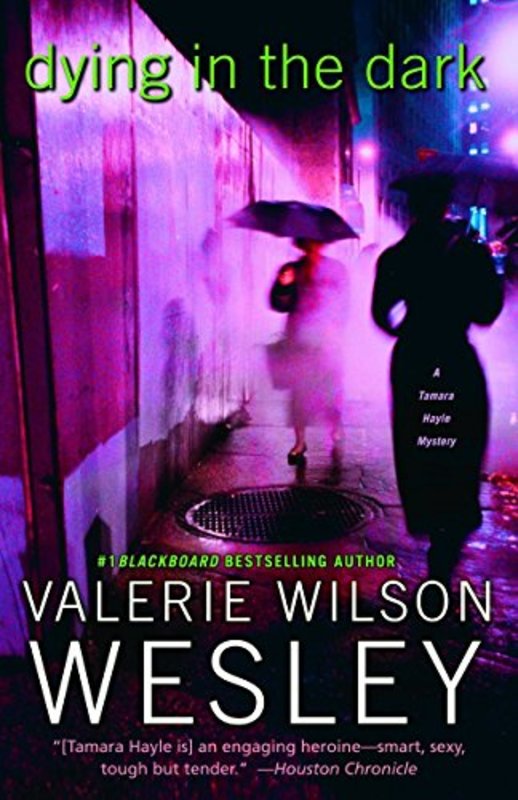 Book cover for "Dying in the Dark" by Valerie Wilson Wesley