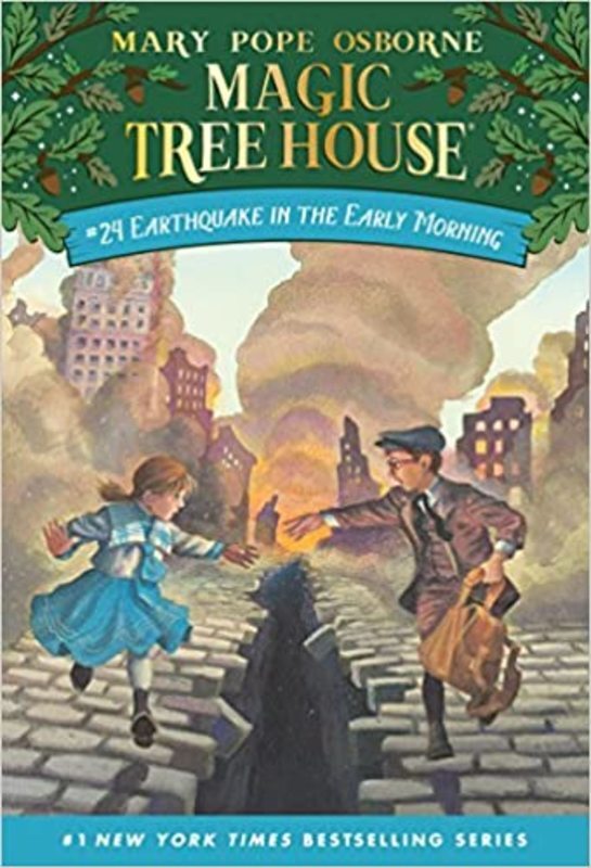 Book cover for "Earthquake in the Early Morning" by Mary Pope Osborne