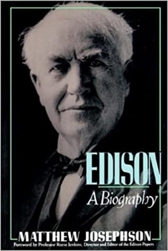 Book cover for "Edison" by Matthew Josephson