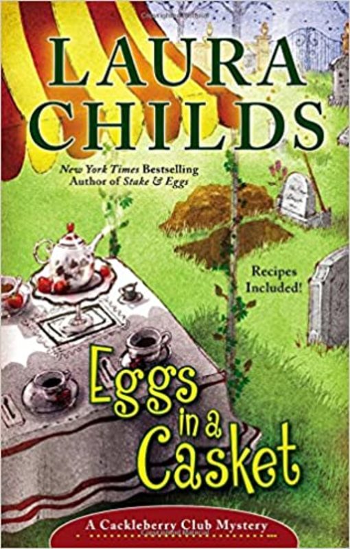 Book cover for "Eggs in a Casket" by Laura Childs