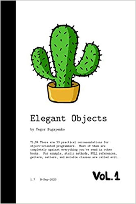 Book cover for "Elegant Objects" by Yegor Bugayenko