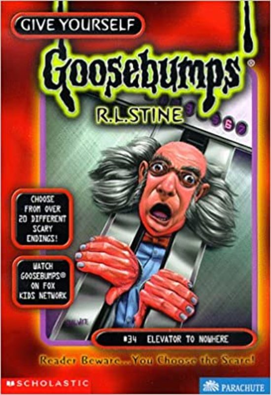 Book cover for "Elevator to Nowhere" by R.L. Stine