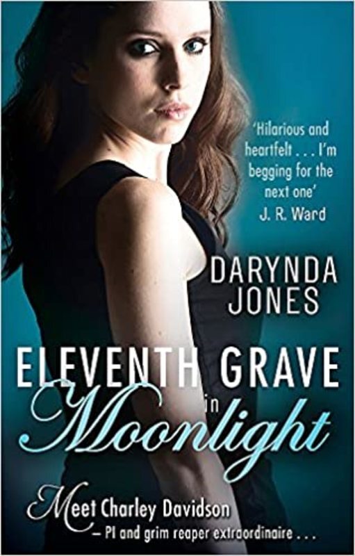 Book cover for "Eleventh Grave in Moonlight" by Darynda Jones