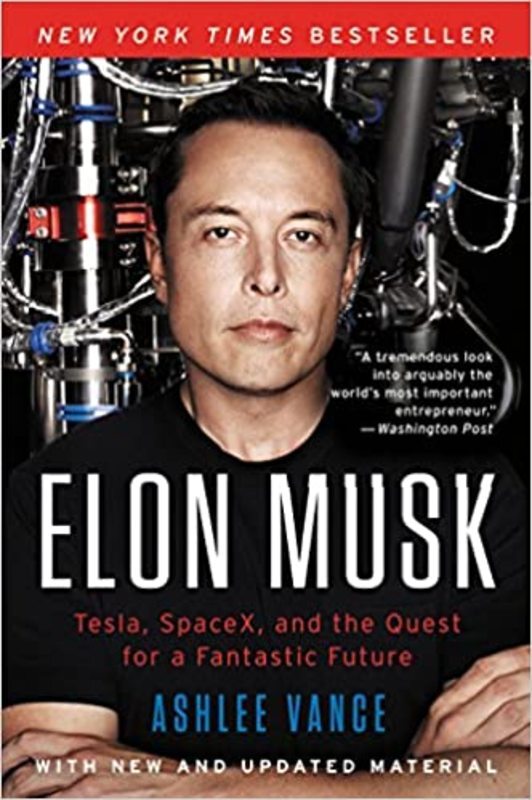 Book cover for "Elon Musk" by Ashlee Vance