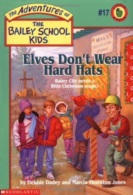Book cover for "Elves Don't Wear Hard Hats" by Marcia Thornton Jones