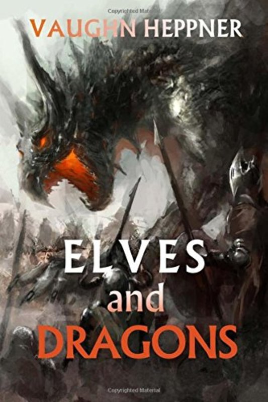 Book cover for "Elves and Dragons" by Vaughn Heppner