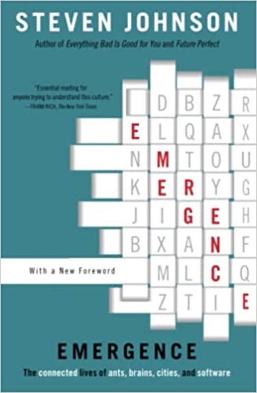 Book cover for "Emergence" by Steven Johnson