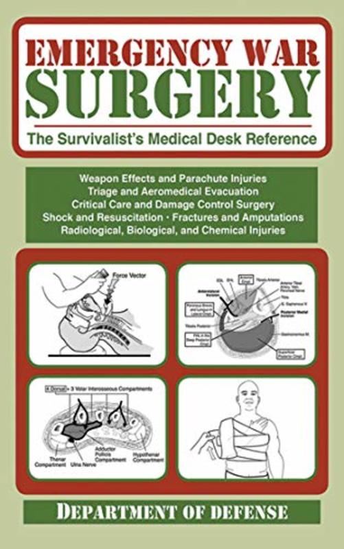 Book cover for "Emergency War Surgery" by Department of Defense