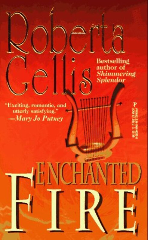 Book cover for "Enchanted Fire" by Roberta Gellis