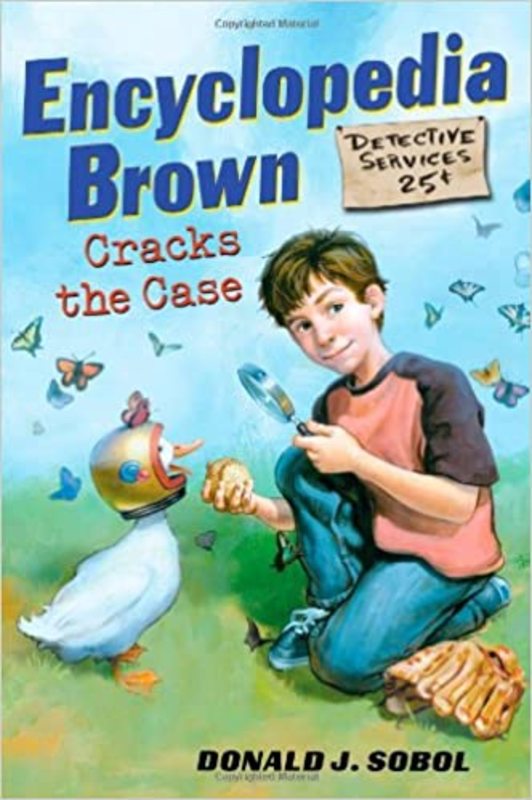 Book cover for "Encyclopedia Brown Cracks the Case" by Donald J Sobol