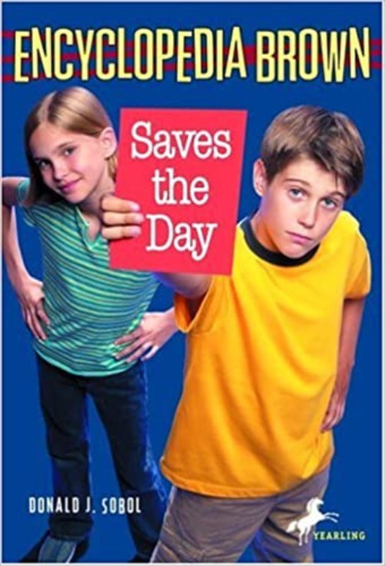 Book cover for "Encyclopedia Brown Saves the Day" by Donald J Sobol