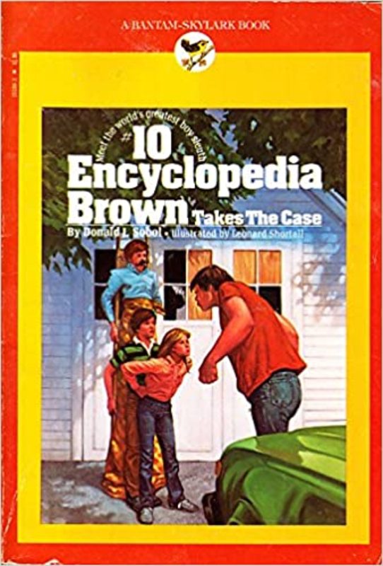 Book cover for "Encyclopedia Brown Takes the Case" by Donald J Sobol