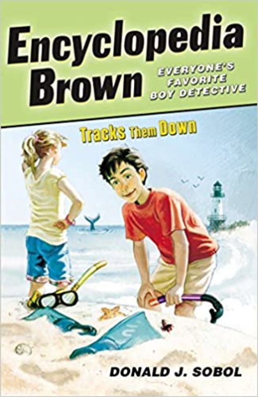 Book cover for "Encyclopedia Brown Tracks Them Down" by Donald J Sobol