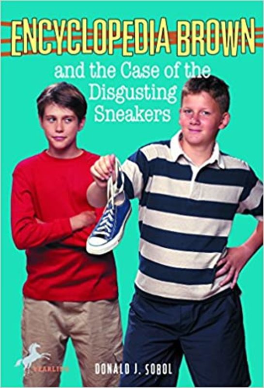 Book cover for "Encyclopedia Brown and the Case of the Disgusting Sneakers" by Donald J Sobol