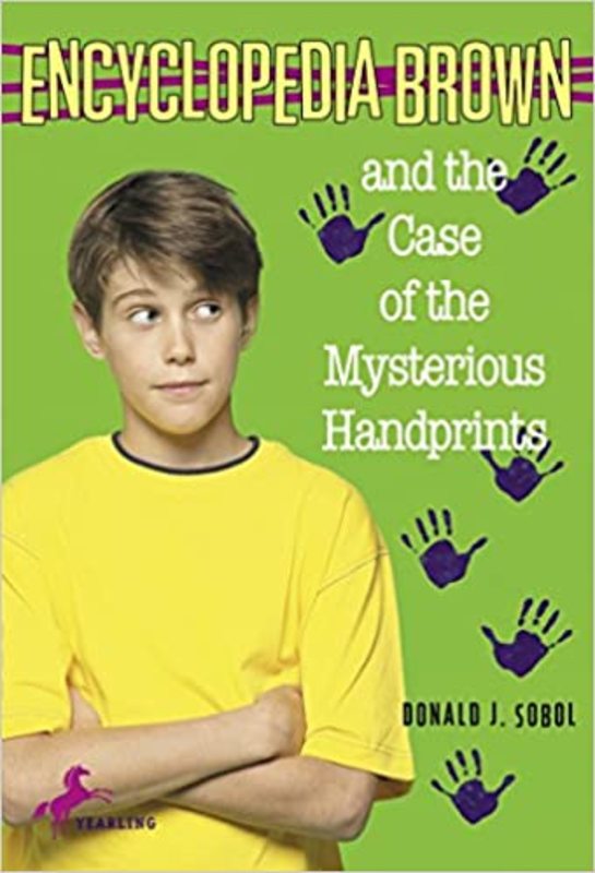 Book cover for "Encyclopedia Brown and the Case of the Mysterious Handprints" by Donald J Sobol