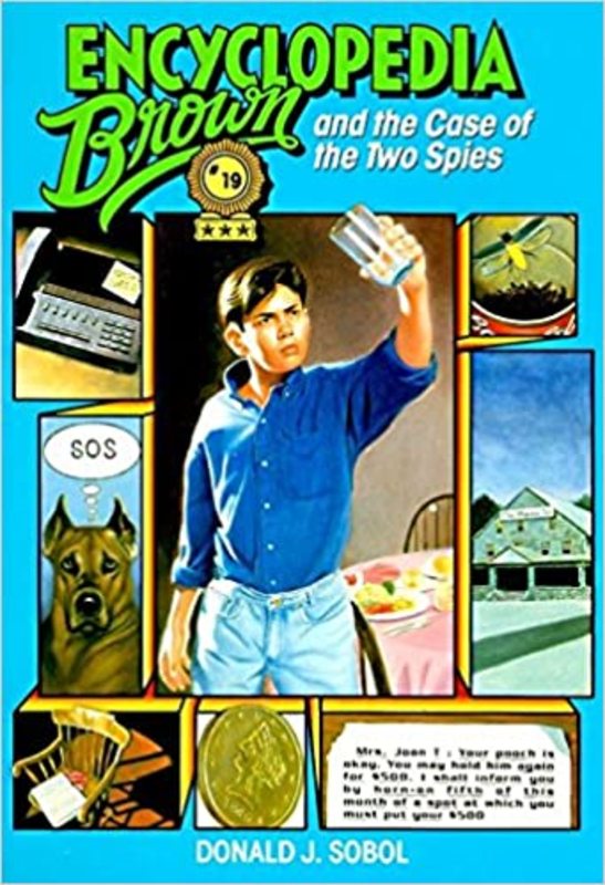 Book cover for "Encyclopedia Brown and the Case of the Two Spies" by Donald J Sobol