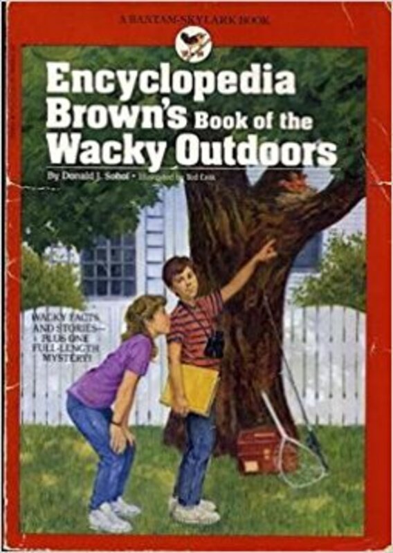 Book cover for "Encyclopedia Brown's Book of the Wacky Outdoors" by Donald J Sobol