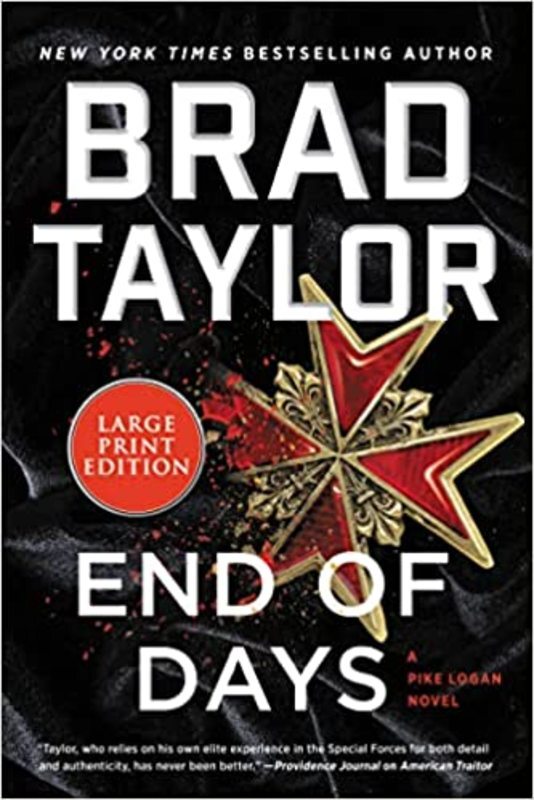 Book cover for "End of Days" by Brad Taylor