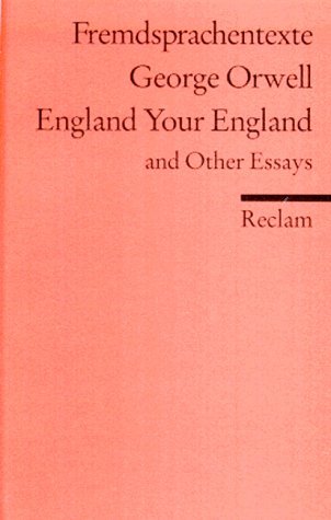 Book cover for "England Your England and Other Essays" by George Orwell