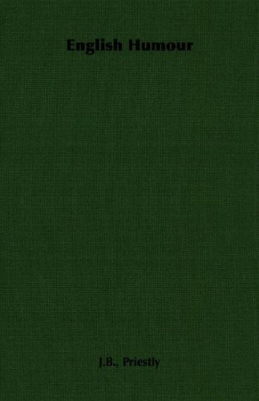 Book cover for "English Humour" by JB Priestley