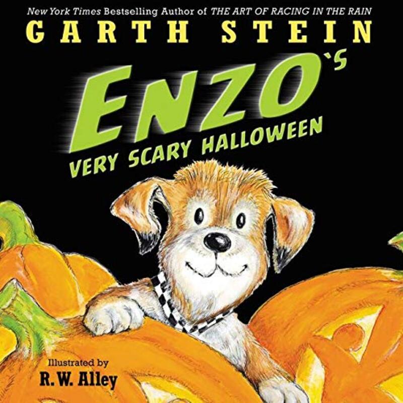 Book cover for "Enzo's Very Scary Halloween" by Garth Stein