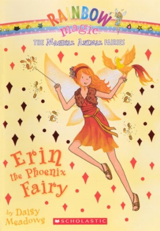 Book cover for "Erin the Phoenix Fairy" by Daisy Meadows