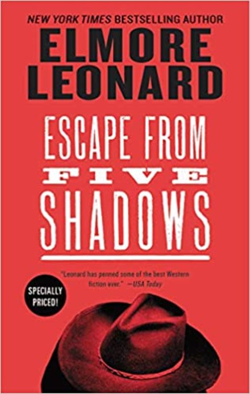 Book cover for "Escape from Five Shadows" by Elmore Leonard