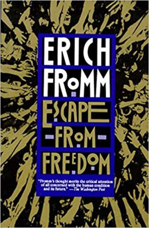 Book cover for "Escape from Freedom" by Erich Fromm