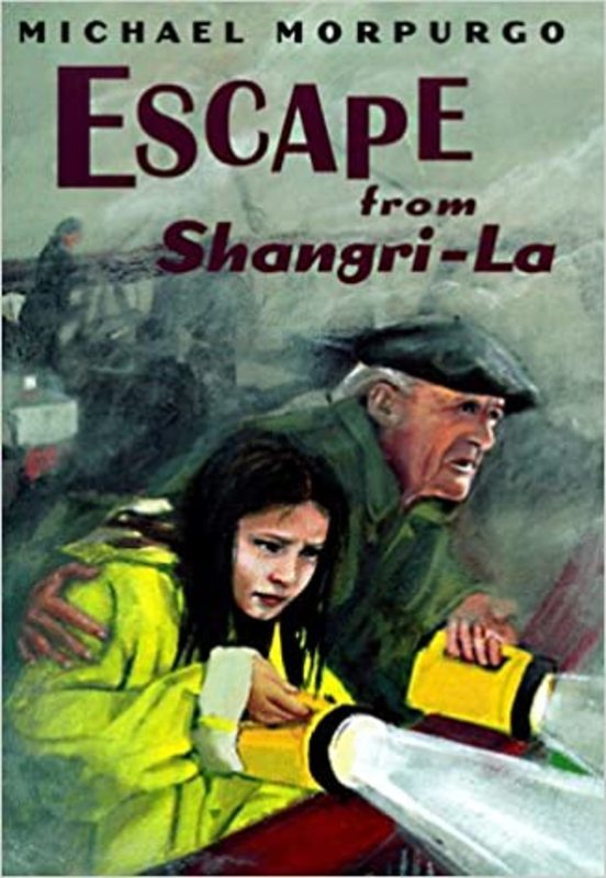 Book cover for "Escape from Shangri-La" by Michael Morpurgo