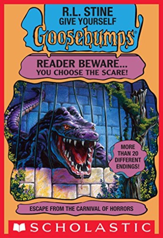 Book cover for "Escape from the Carnival of Horrors" by R. L. Stine