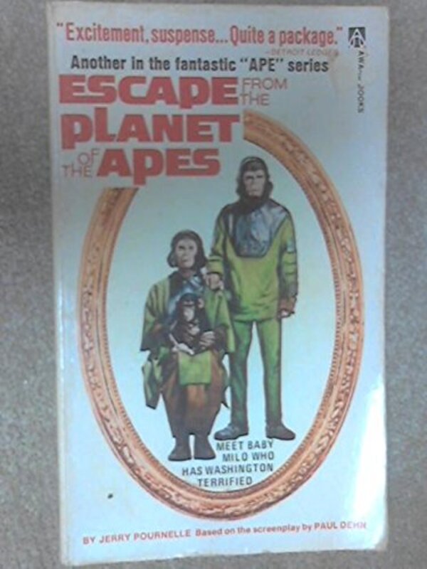 Book cover for "Escape from the Planet of the Apes" by Jerry Pournelle